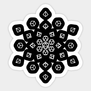 Scattered Polyhedral Dice Sticker